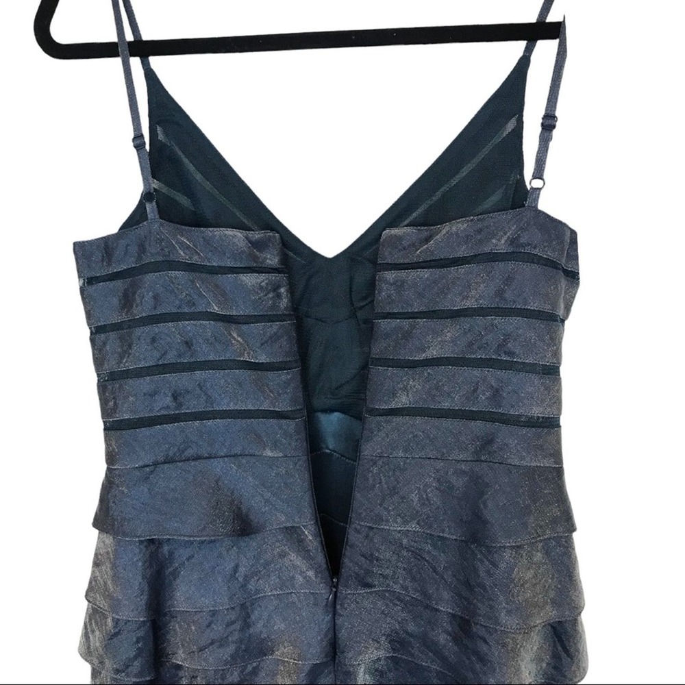Adrianna Papell Occasions Tiered Ruffle Evening Cocktail Dress Sz 4 - Picture 10 of 13
